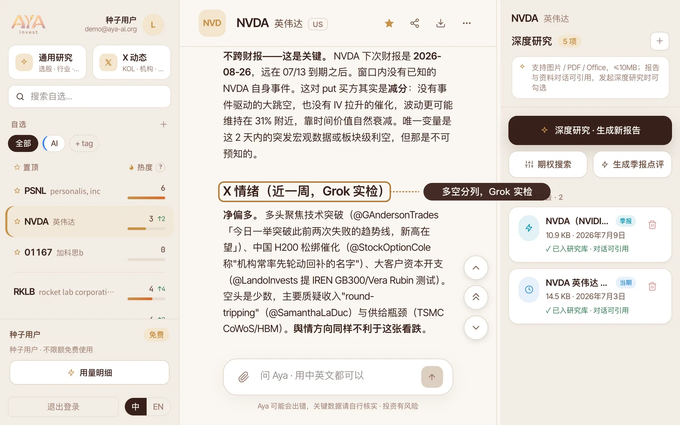 X 情绪：近一周多空论点，Grok 实检，附原帖与互动量